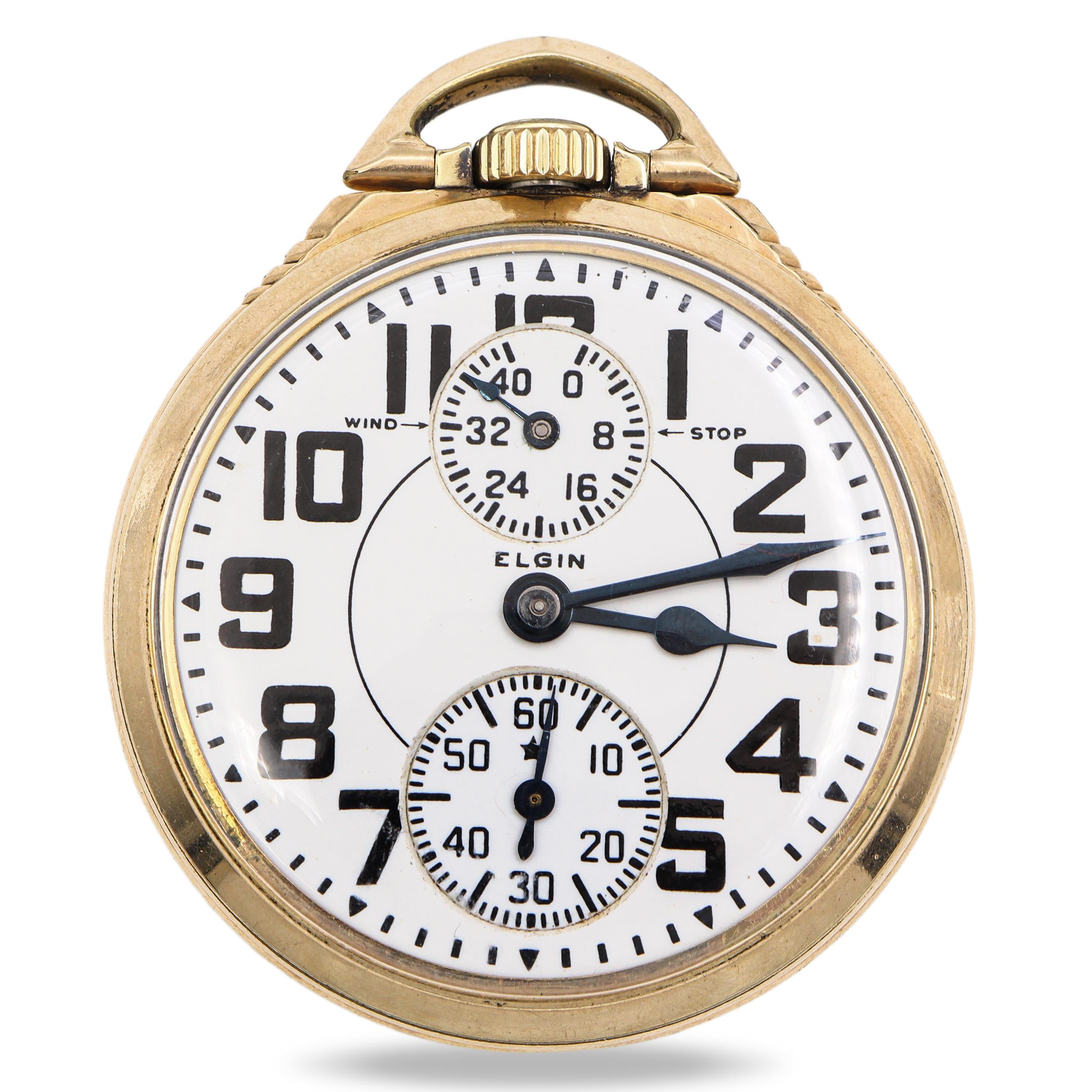 Vintage Elgin B.W. Raymond Wind Indicator 23 Jewel Railroad Grade Pocket Watch