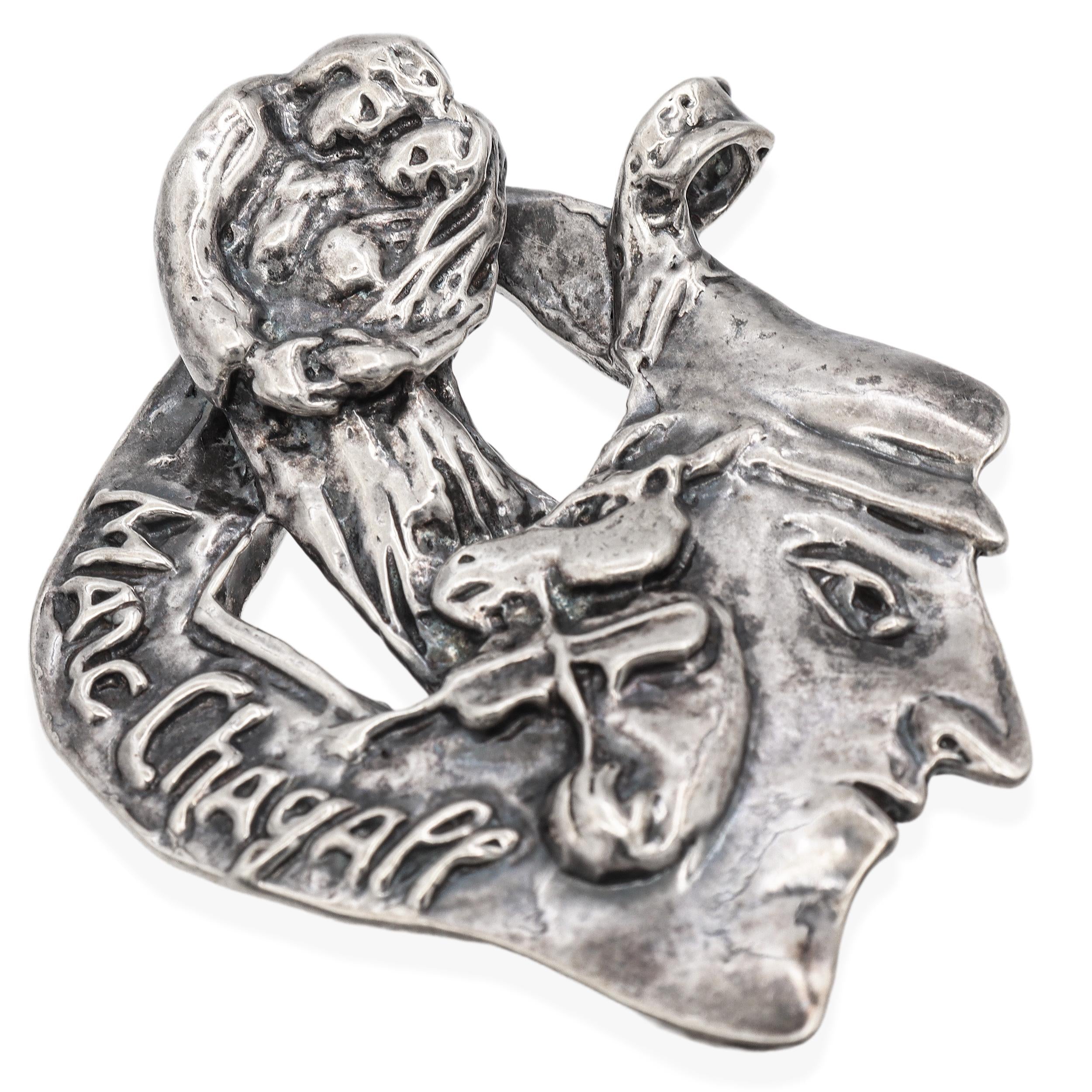 Marika Somogyi Sterling Silver Marc Chagall 1887–1985 Commemorative Pendant