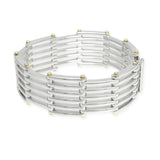 Tiffany & Co. Sterling Silver 18k Gold Gate Link Bracelet