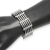 Tiffany & Co. Sterling Silver 18k Gold Gate Link Bracelet