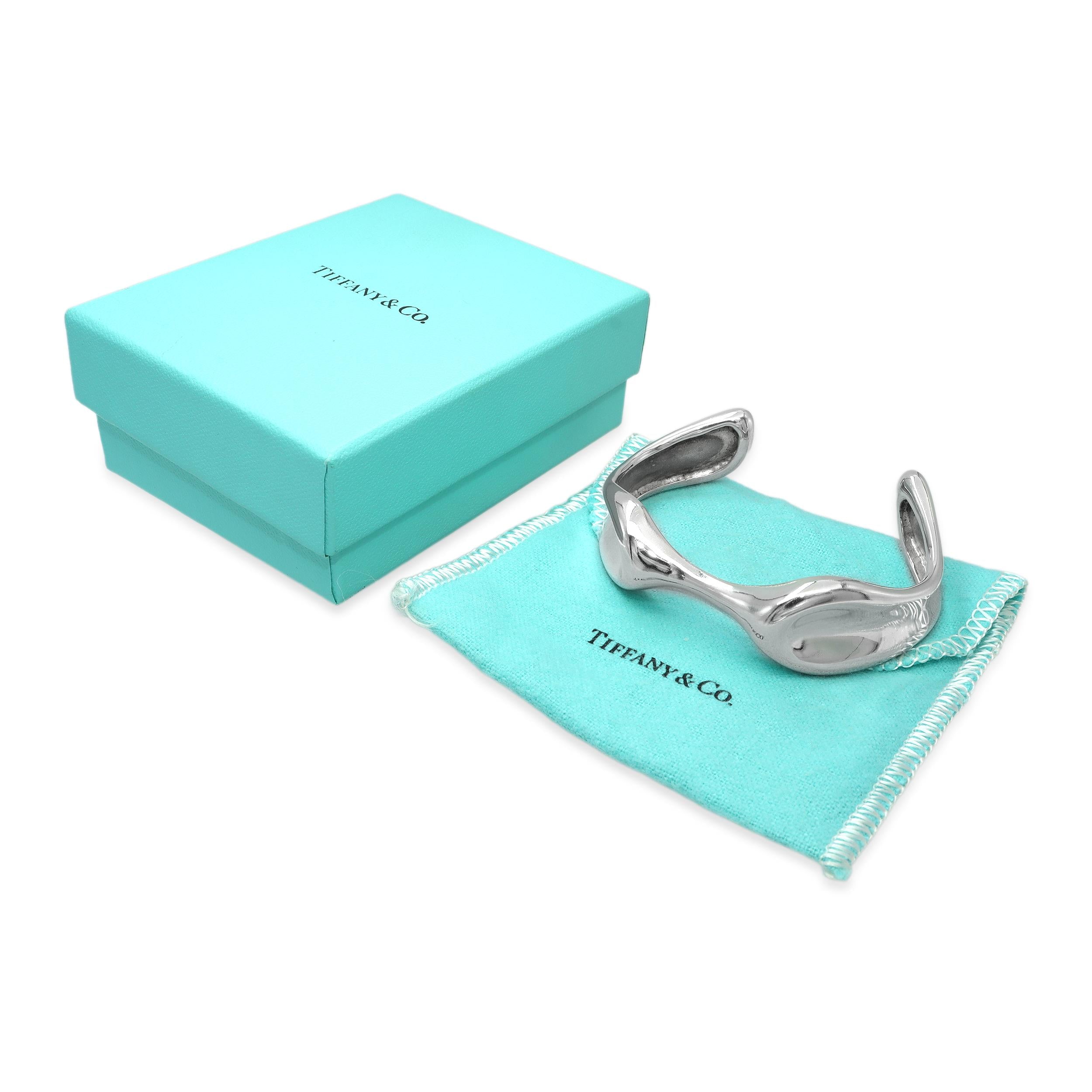 Tiffany & Co. Elsa Peretti Sterling Silver Thumbprint Cuff Bracelet