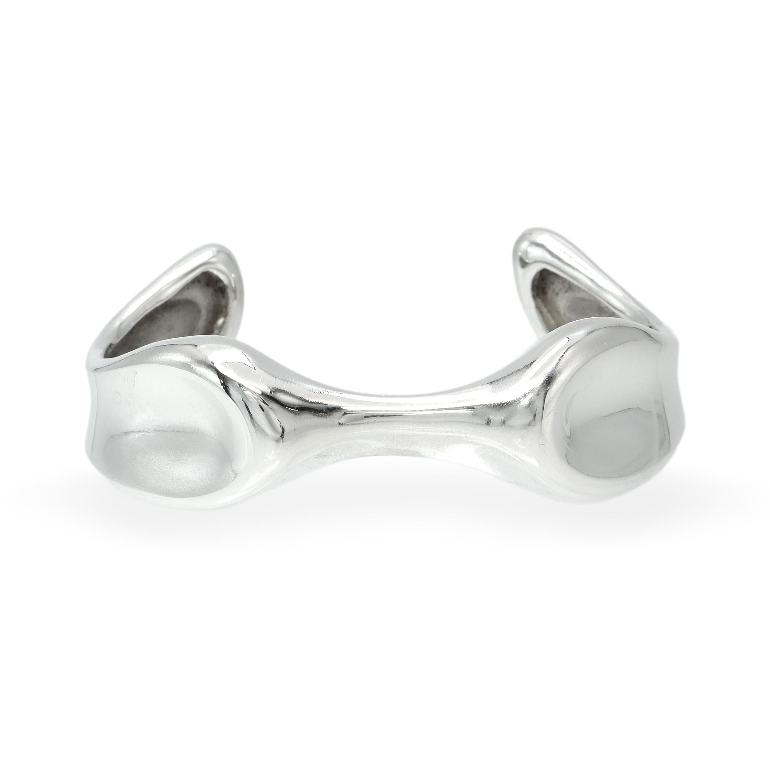 Tiffany & Co. Elsa Peretti Sterling Silver Thumbprint Cuff Bracelet