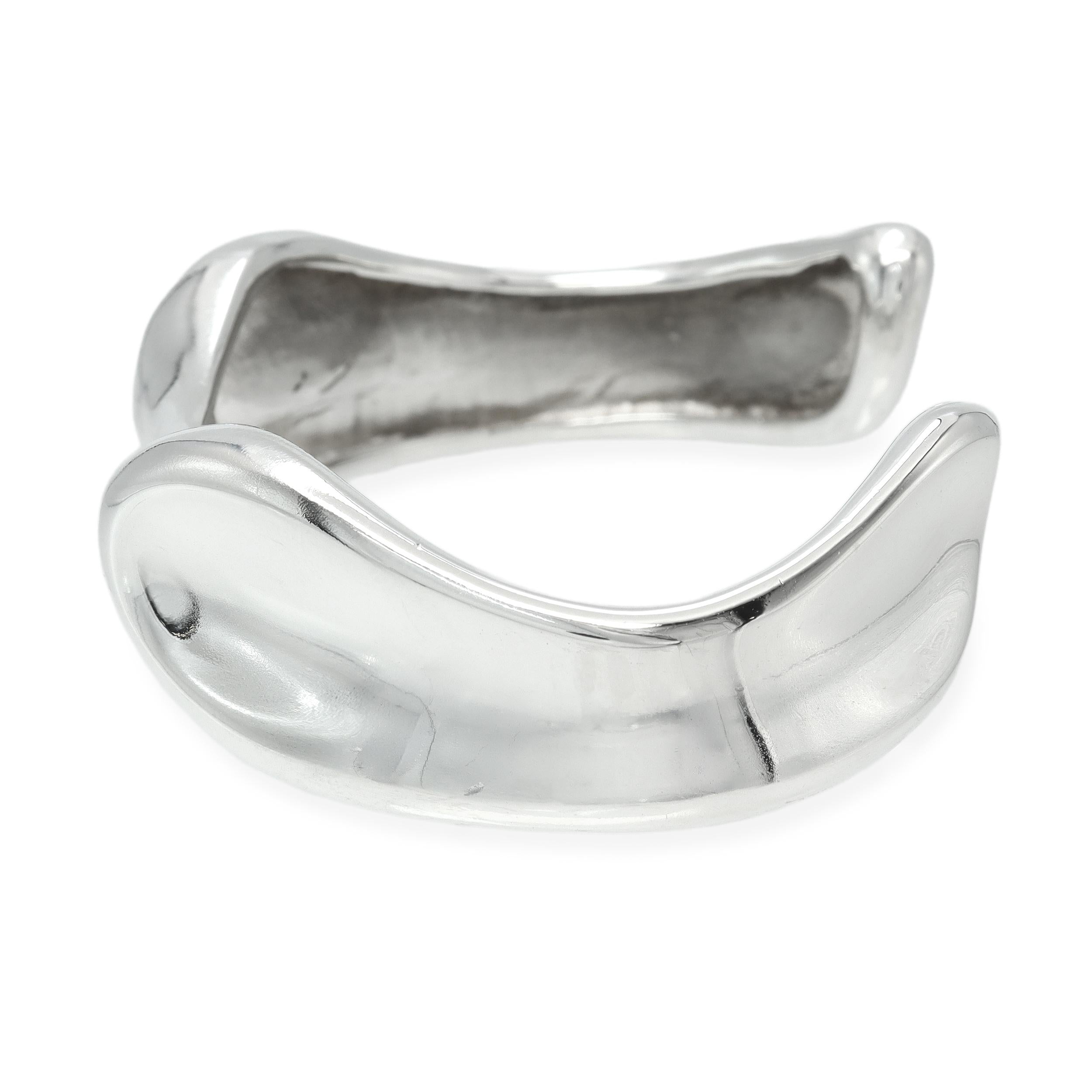 Tiffany & Co. Elsa Peretti Sterling Silver Thumbprint Cuff Bracelet