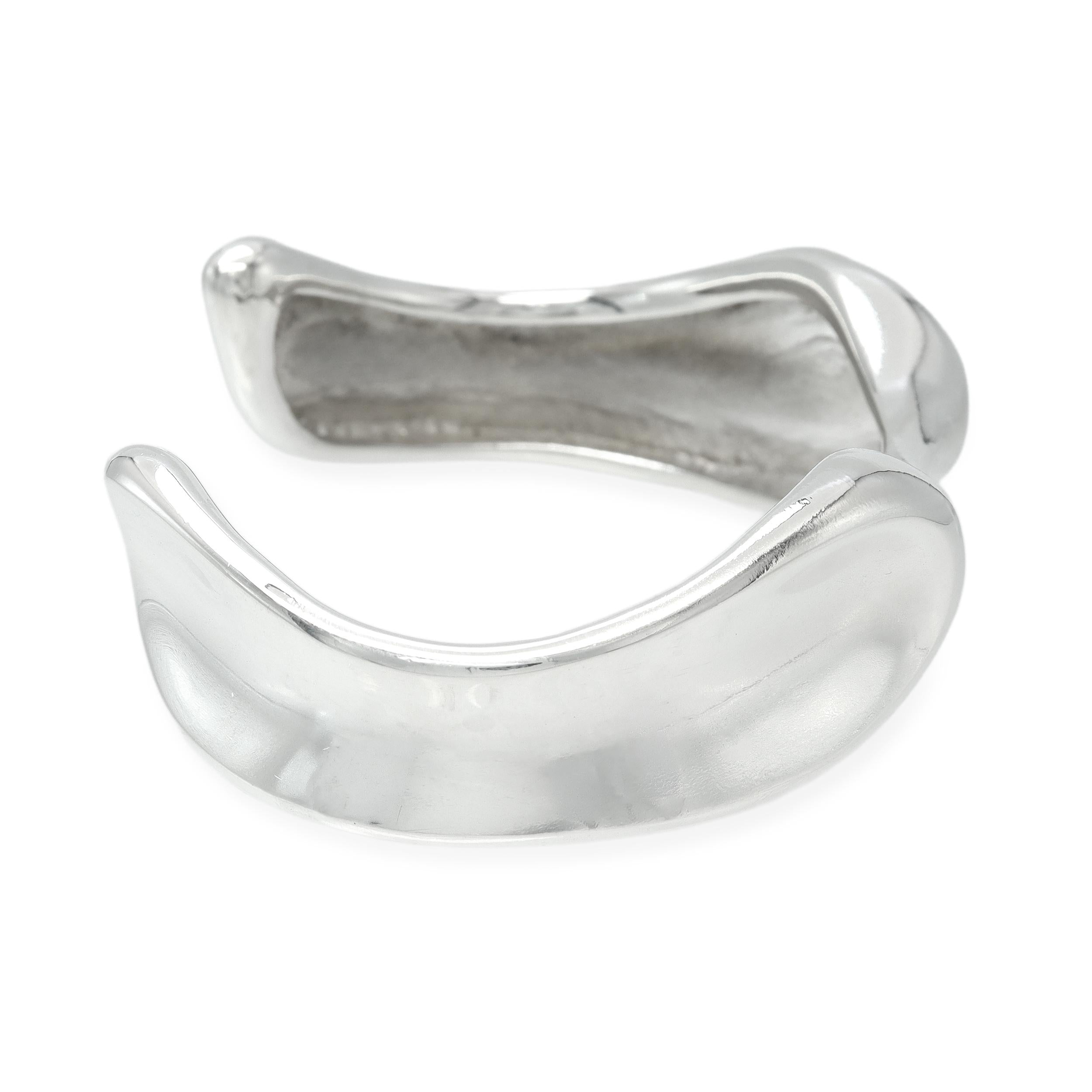 Tiffany & Co. Elsa Peretti Sterling Silver Thumbprint Cuff Bracelet