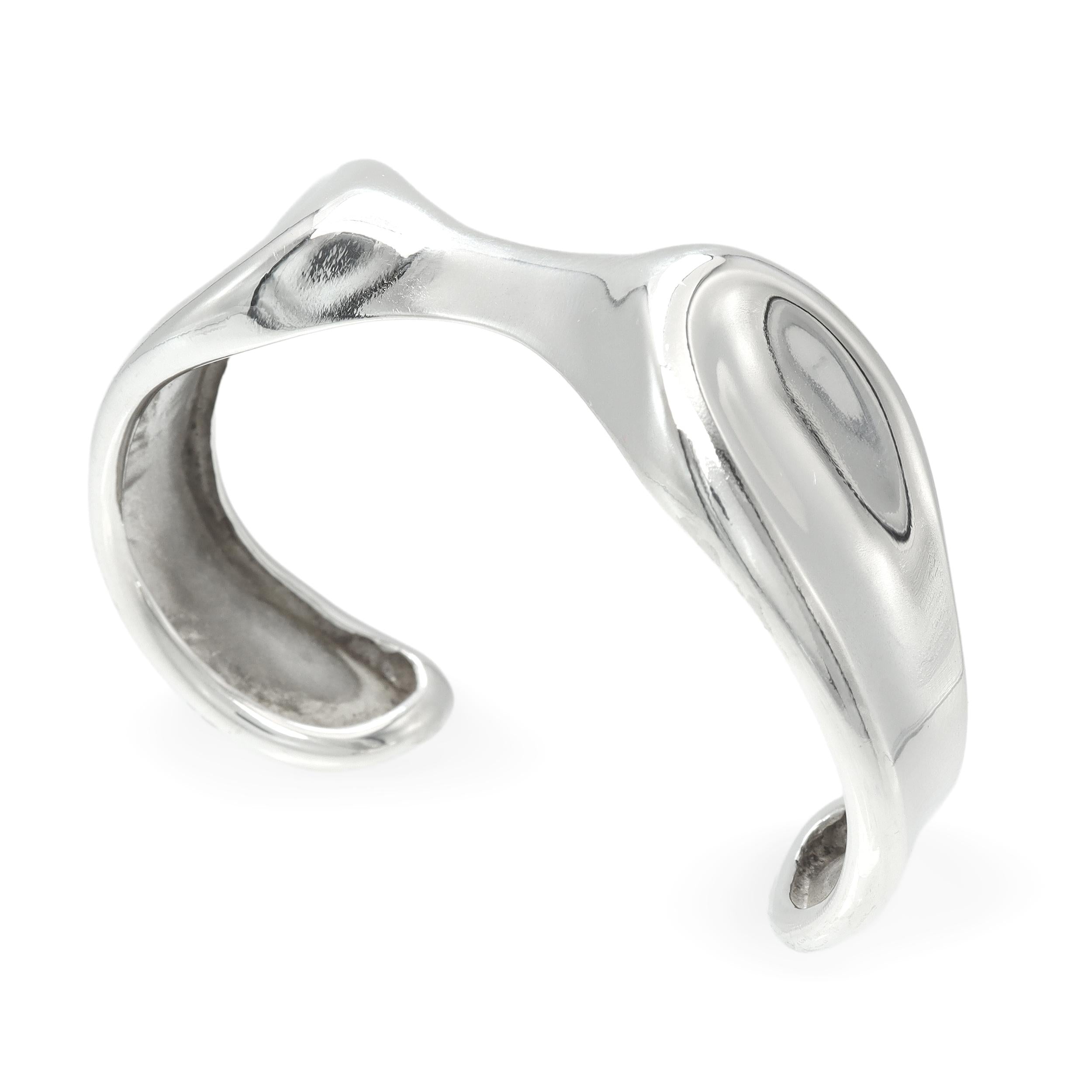 Tiffany & Co. Elsa Peretti Sterling Silver Thumbprint Cuff Bracelet