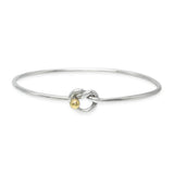 Tiffany & Co. 18k Yellow Gold Sterling Silver Love Knot Bangle Bracelet