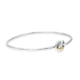 Tiffany & Co. 18k Yellow Gold Sterling Silver Love Knot Bangle Bracelet