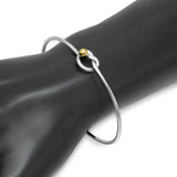 Tiffany & Co. 18k Yellow Gold Sterling Silver Love Knot Bangle Bracelet