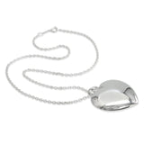 Tiffany & Co. Sterling Silver Puff Heart Pendant Necklace