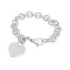 Tiffany & Co. Sterling Silver Heart Tag Link Bracelet