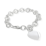 Tiffany & Co. Sterling Silver Heart Tag Link Bracelet