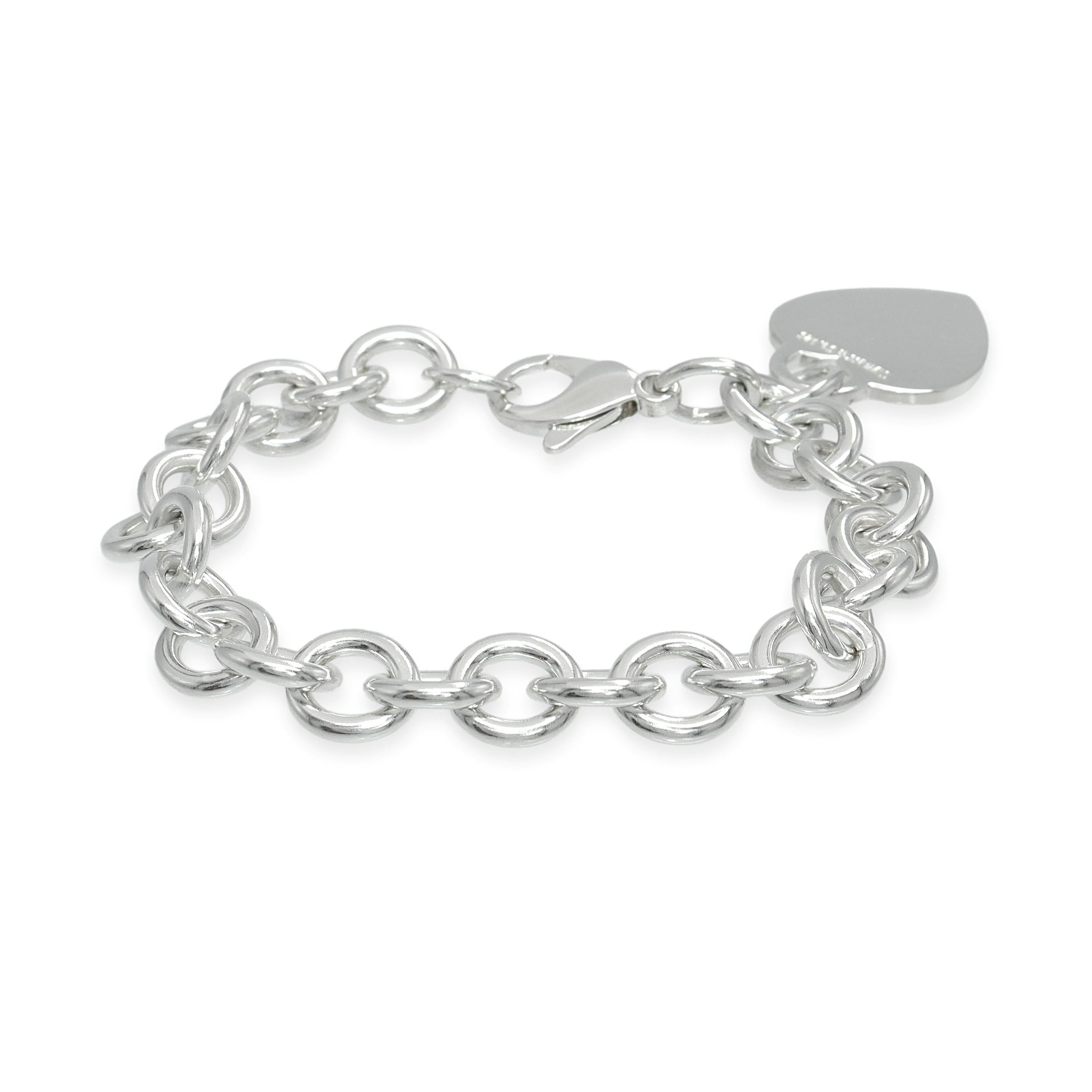 Tiffany & Co. Sterling Silver Heart Tag Link Bracelet