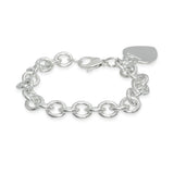 Tiffany & Co. Sterling Silver Heart Tag Link Bracelet