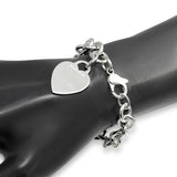 Tiffany & Co. Sterling Silver Heart Tag Link Bracelet
