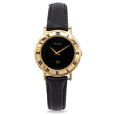 Gucci 3000L Gold Plated Black Dial Roman Numeral Quartz Women’s Watch