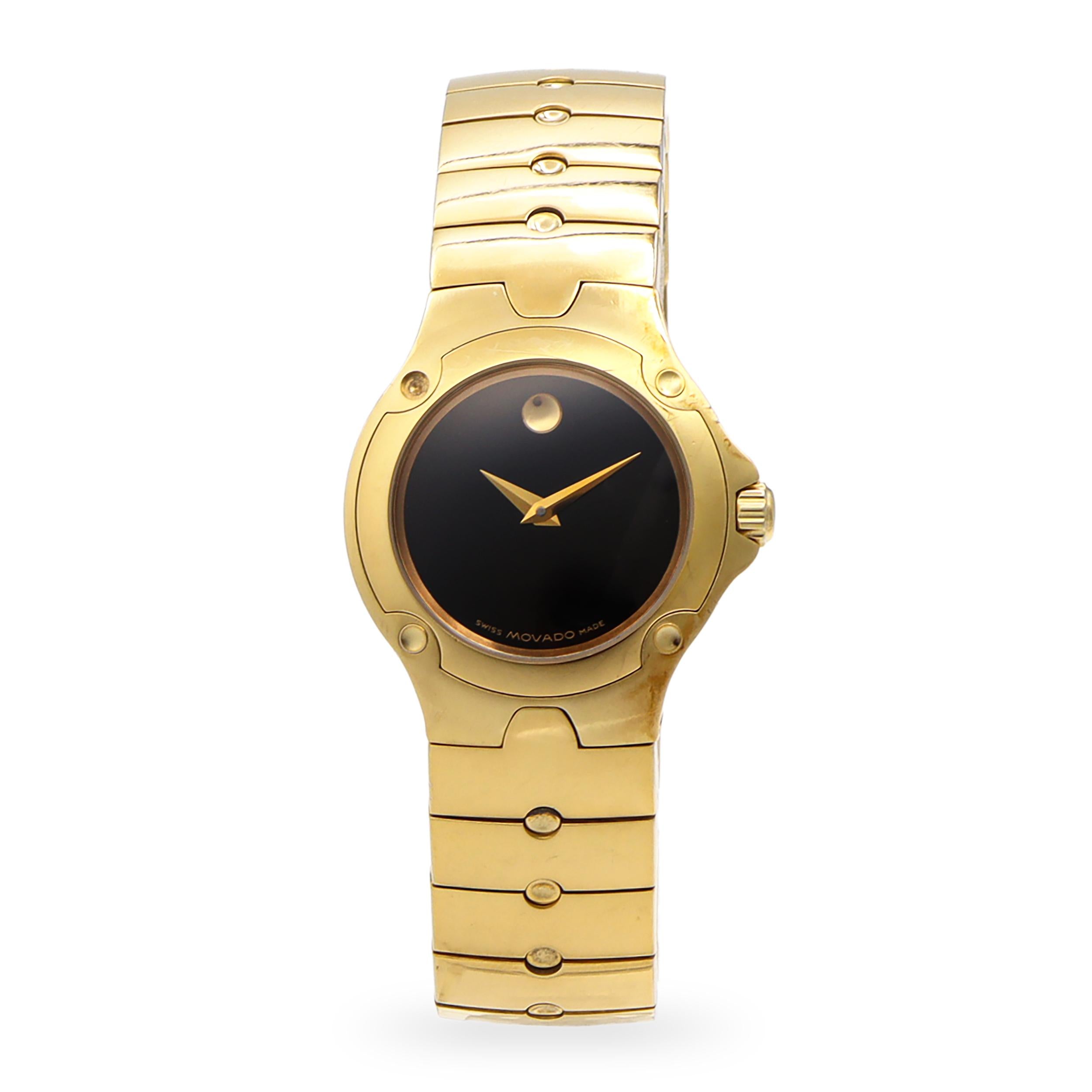 Movado Gold Tone Stainless Steel Quartz Sports Edition Women's Watch