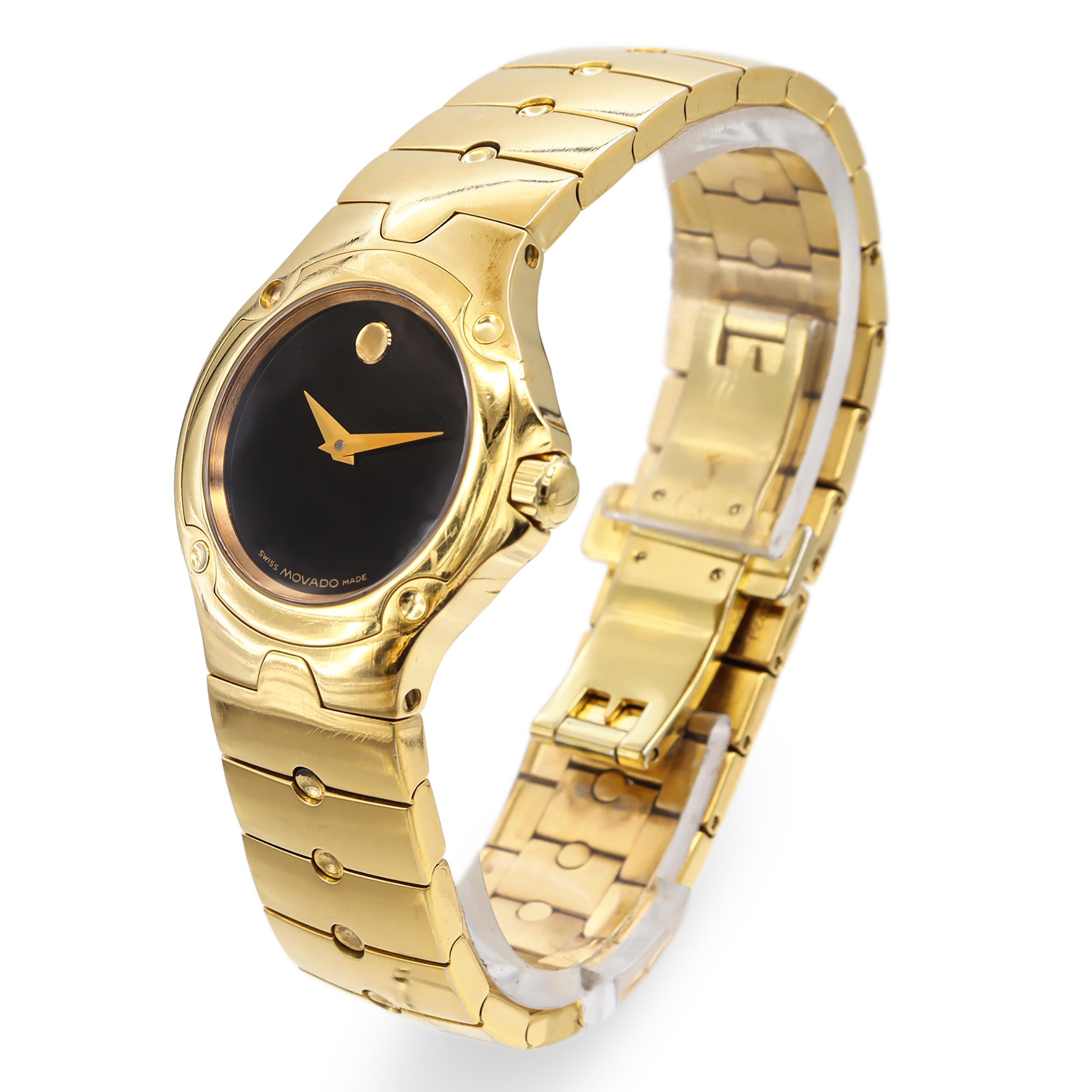 Movado Gold Tone Stainless Steel Quartz Sports Edition Women's Watch