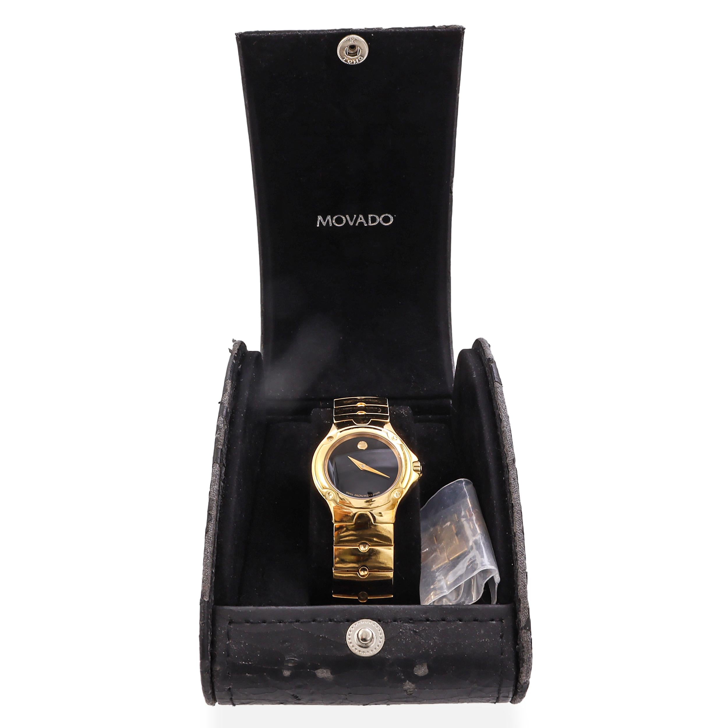 Movado Gold Tone Stainless Steel Quartz Sports Edition Women's Watch