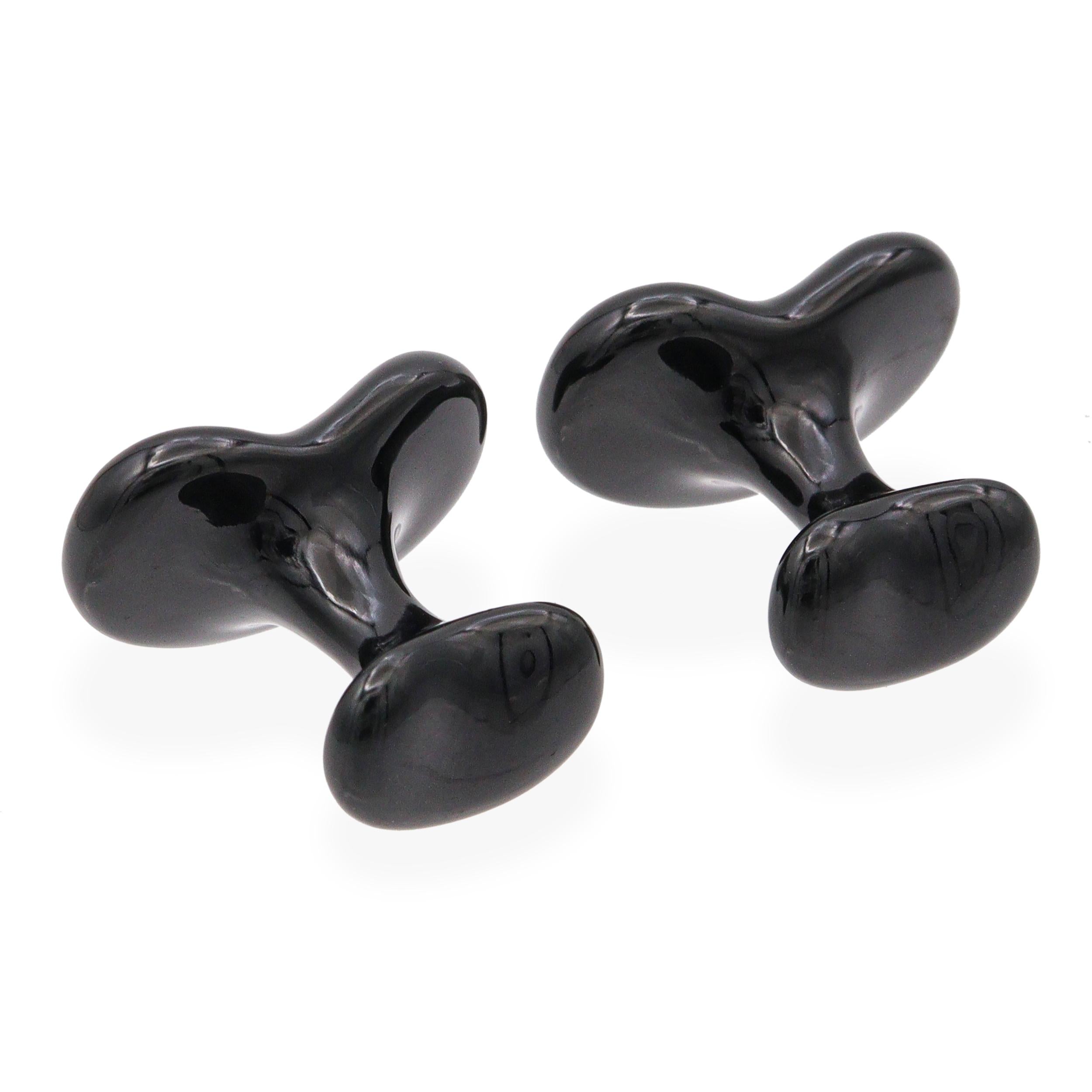 Tiffany & Co. Elsa Peretti Ruthenium Over Copper Bean Cuff Links