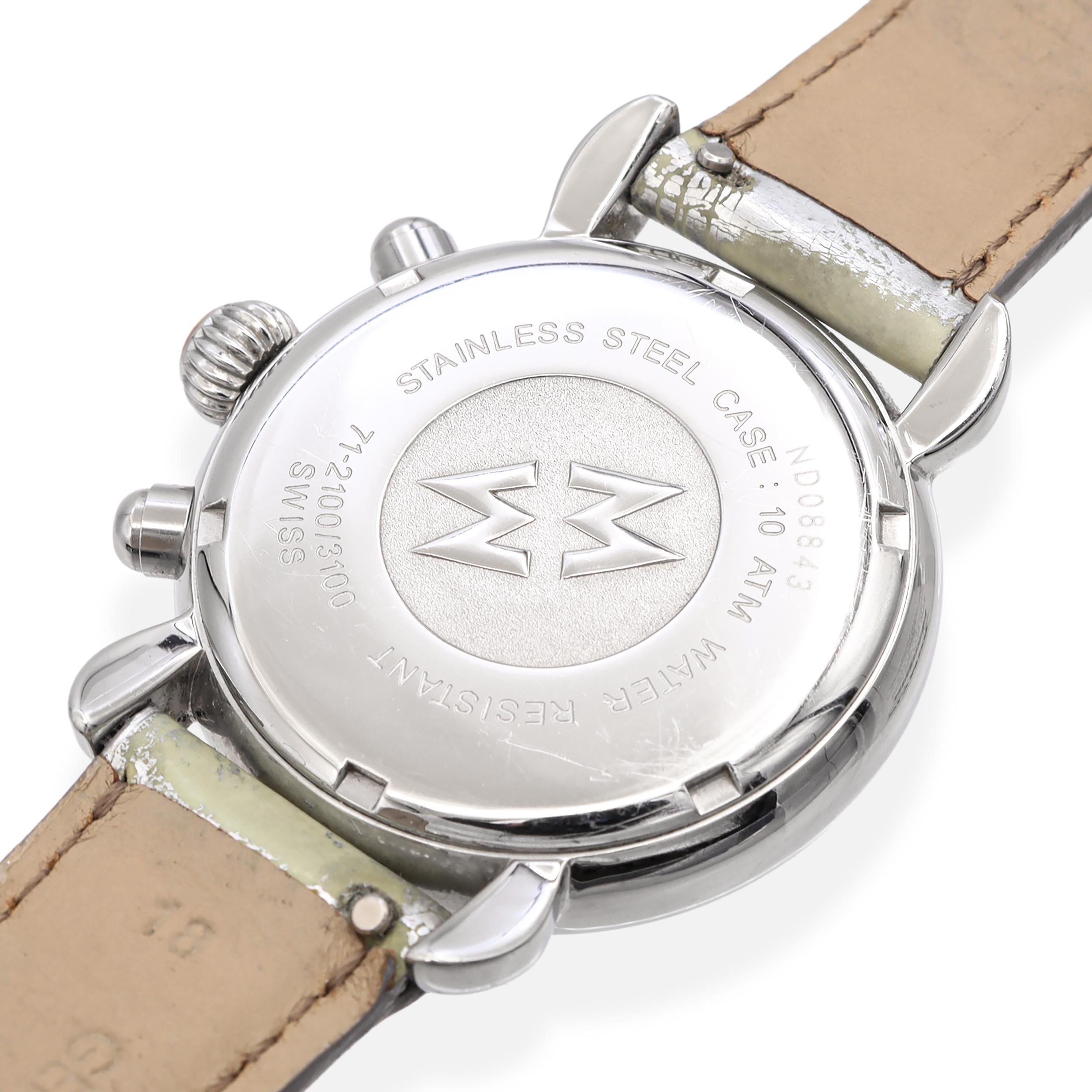 Michele CSX Stainless Steel Chronograph Ladies Quartz Watch