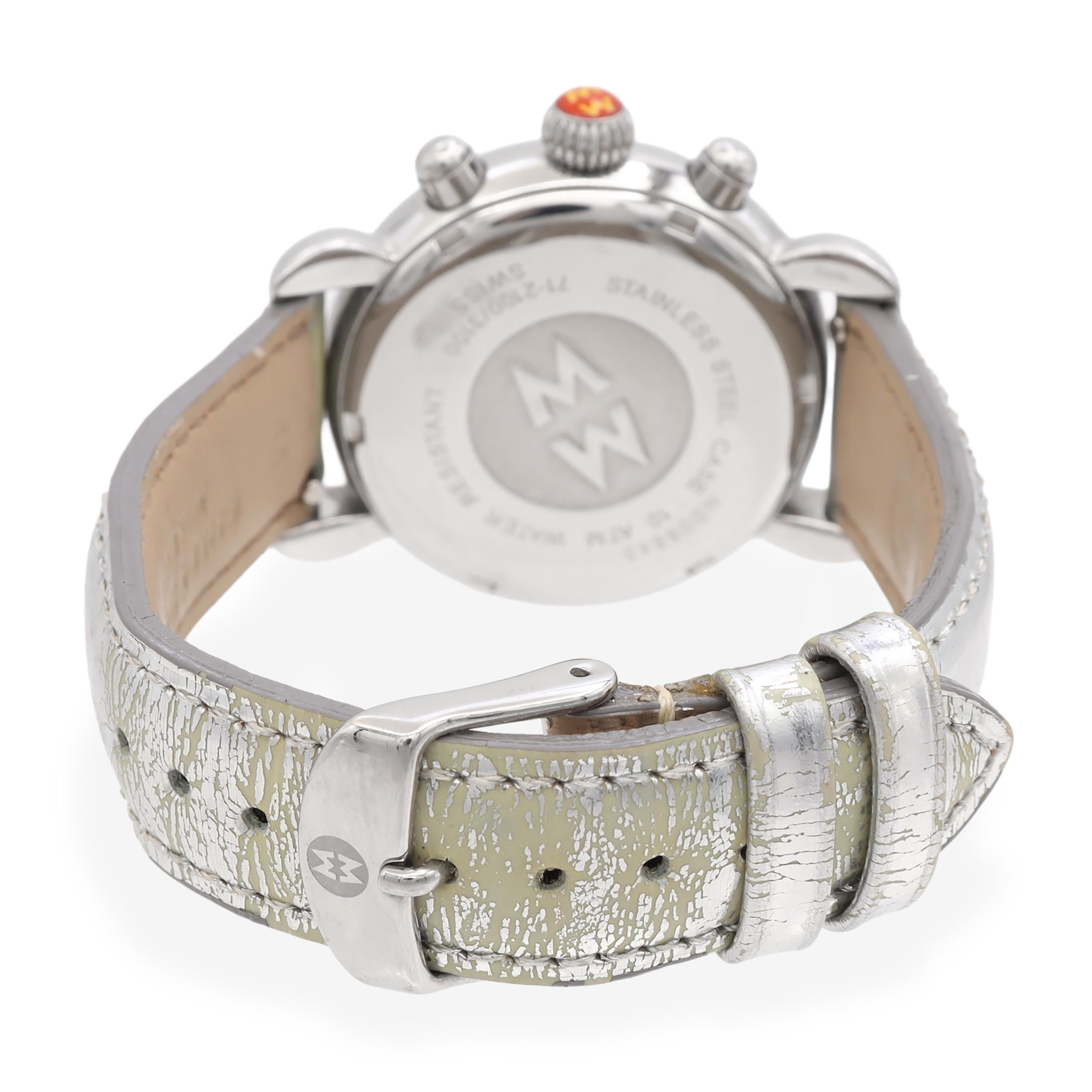 Michele CSX Stainless Steel Chronograph Ladies Quartz Watch