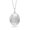 Tiffany & Co. Sterling Silver Oval Locket Pendant Necklace