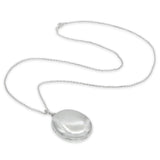 Tiffany & Co. Sterling Silver Oval Locket Pendant Necklace