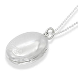 Tiffany & Co. Sterling Silver Oval Locket Pendant Necklace