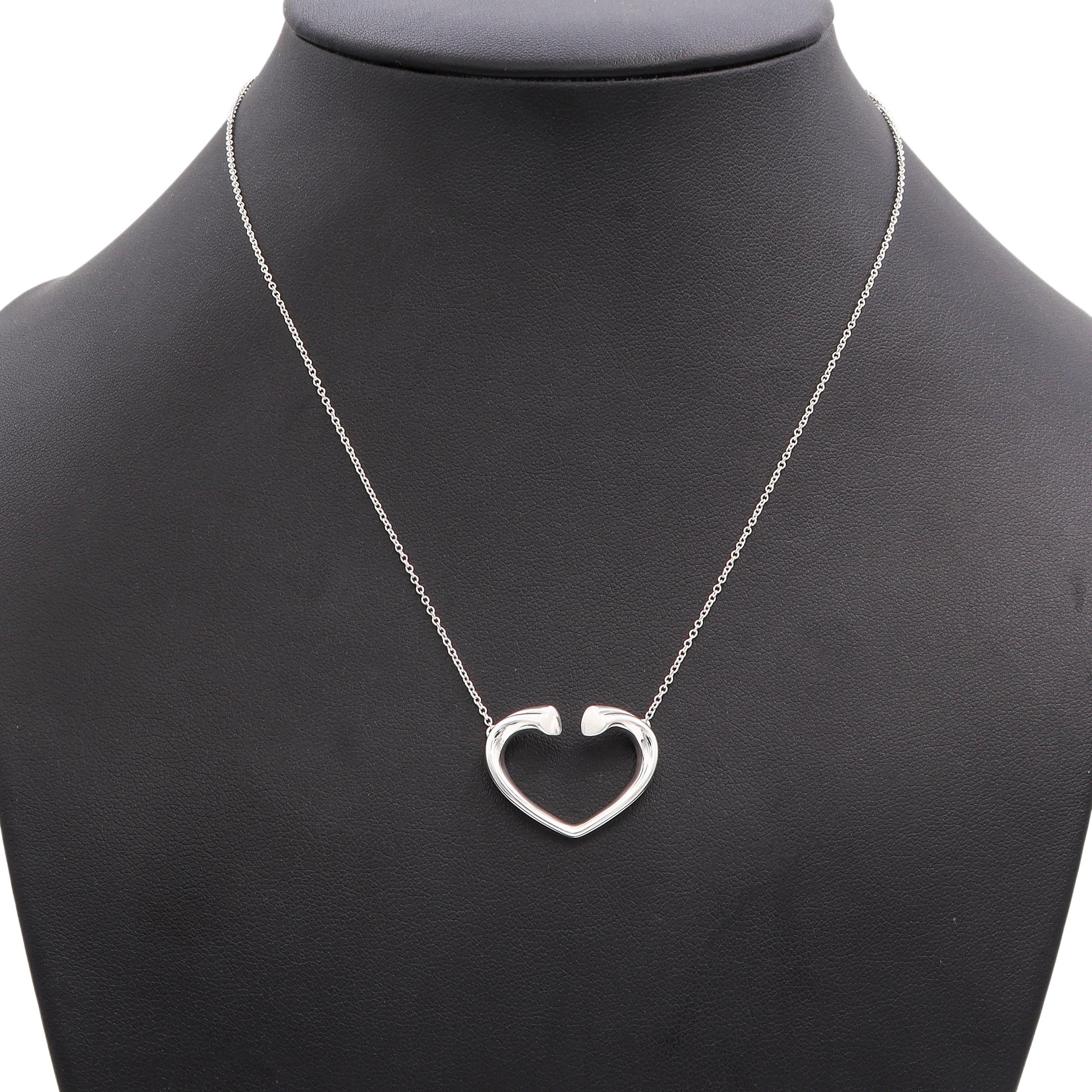 Tiffany & Co. Paloma Picasso Sterling Silver Tenderness Heart Pendant Necklace