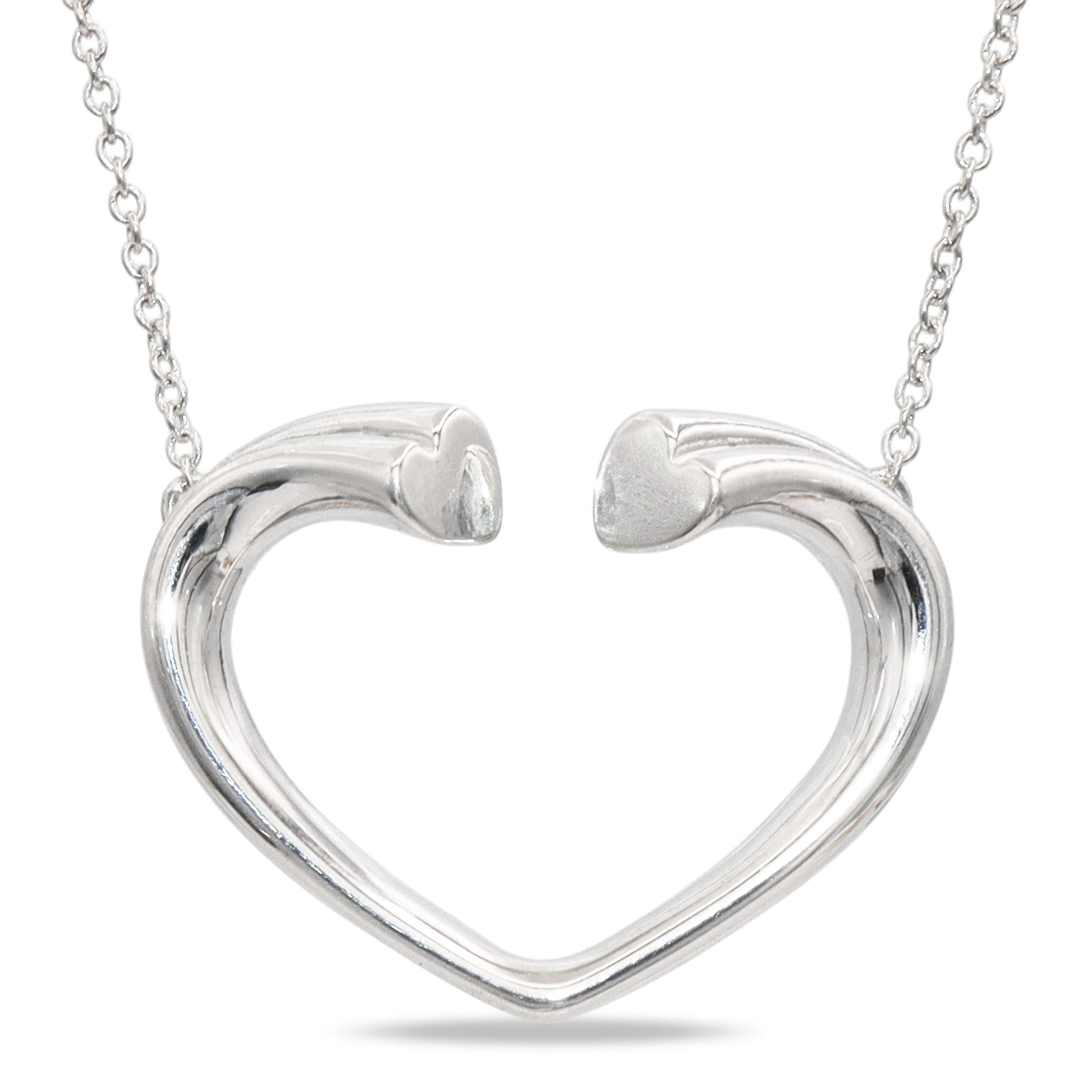 Tiffany & Co. Paloma Picasso Sterling Silver Tenderness Heart Pendant Necklace