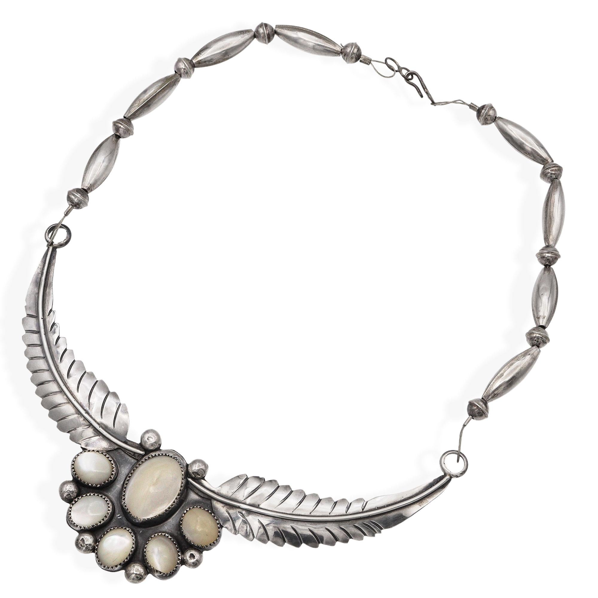 Vintage Southwestern Sterling Silver Moonstone Necklace