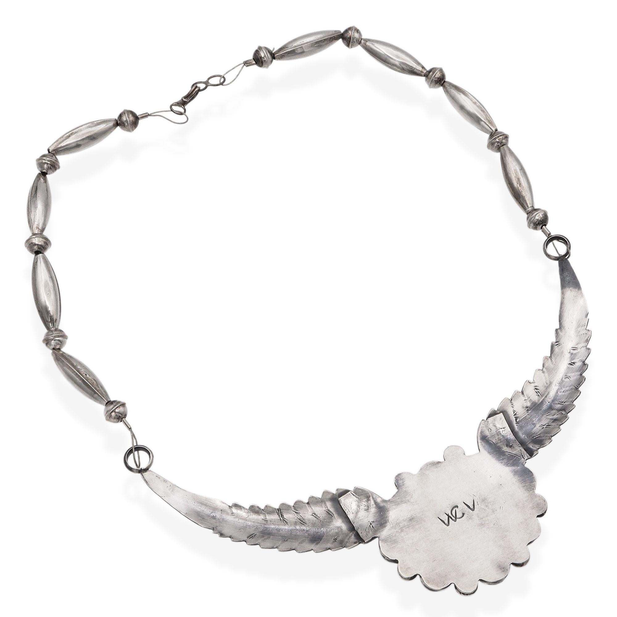 Vintage Southwestern Sterling Silver Moonstone Necklace