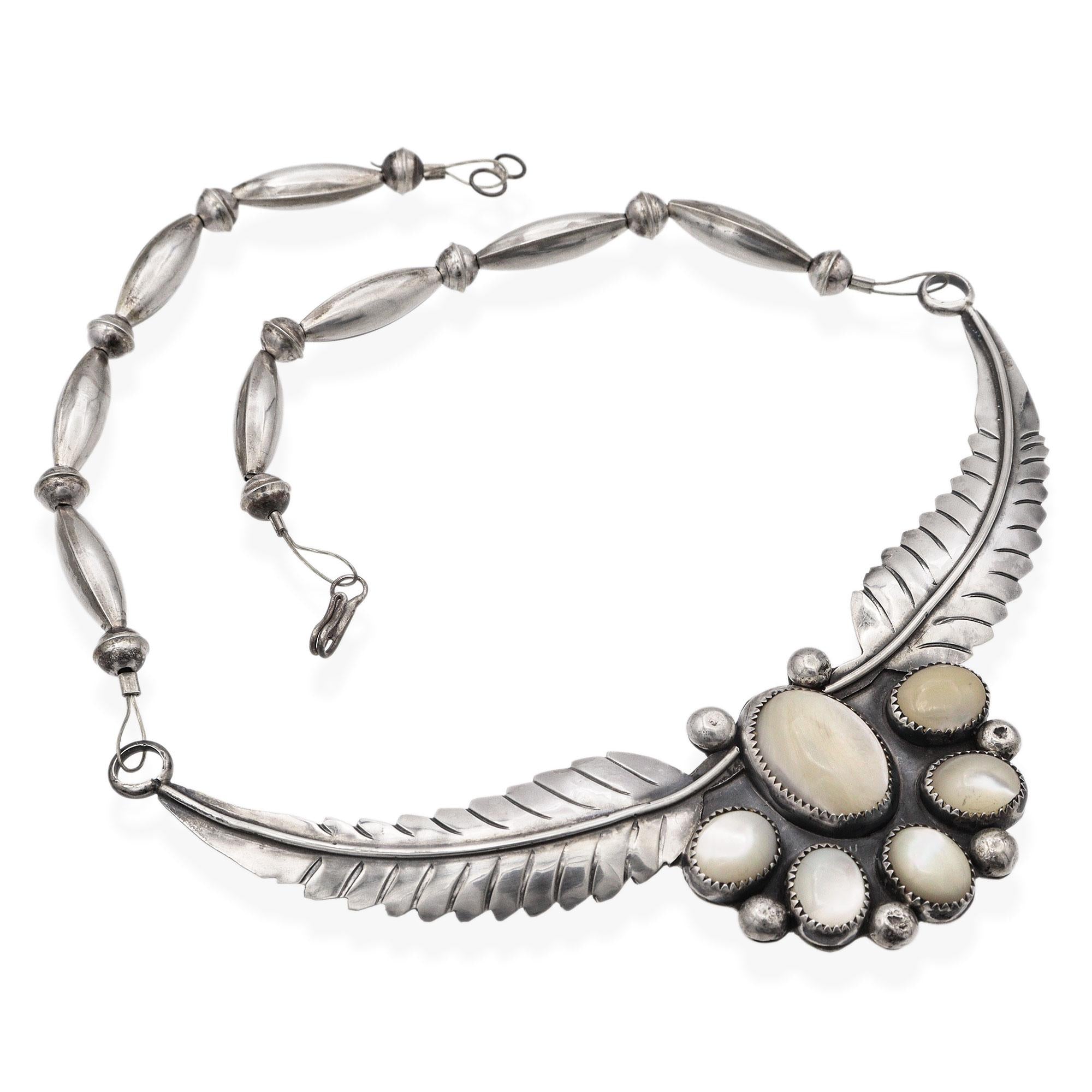 Vintage Southwestern Sterling Silver Moonstone Necklace