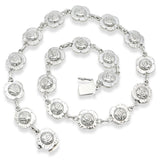 Georg Jensen USA Sterling Silver Danish Rose Motif Necklace No. 44