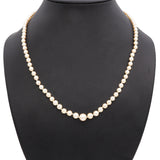 Vintage 18k Yellow Gold Pearl Strand Necklace