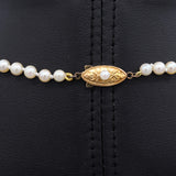Vintage 18k Yellow Gold Pearl Strand Necklace