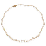 Vintage 18k Yellow Gold Pearl Strand Necklace