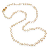Vintage 18k Yellow Gold Pearl Strand Necklace