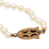 Vintage 18k Yellow Gold Pearl Strand Necklace