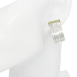 Tiffany & Co. Atlas Sterling Silver & 18k Yellow Gold Huggie Earrings