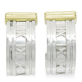 Tiffany & Co. Atlas Sterling Silver & 18k Yellow Gold Huggie Earrings