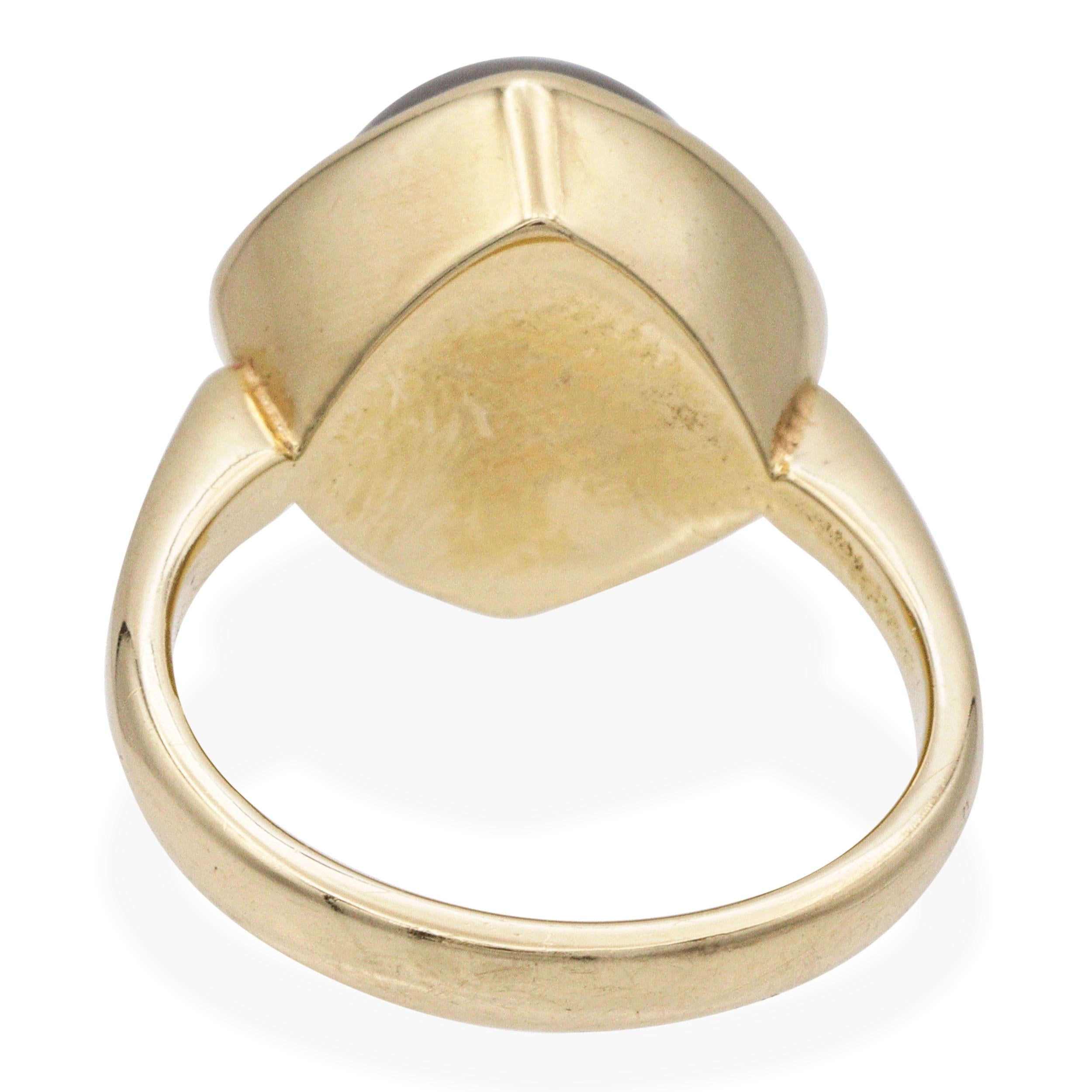 Vintage 14k Yellow Gold Tahitian Pearl and Diamond Ring