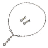 Vintage T & C 14k Yellow Gold and Sterling Silver Mabe Pearl Jewelry Set