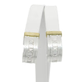 Tiffany & Co. Atlas Sterling Silver & 18k Yellow Gold Huggie Earrings