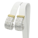 Tiffany & Co. Atlas Sterling Silver & 18k Yellow Gold Huggie Earrings