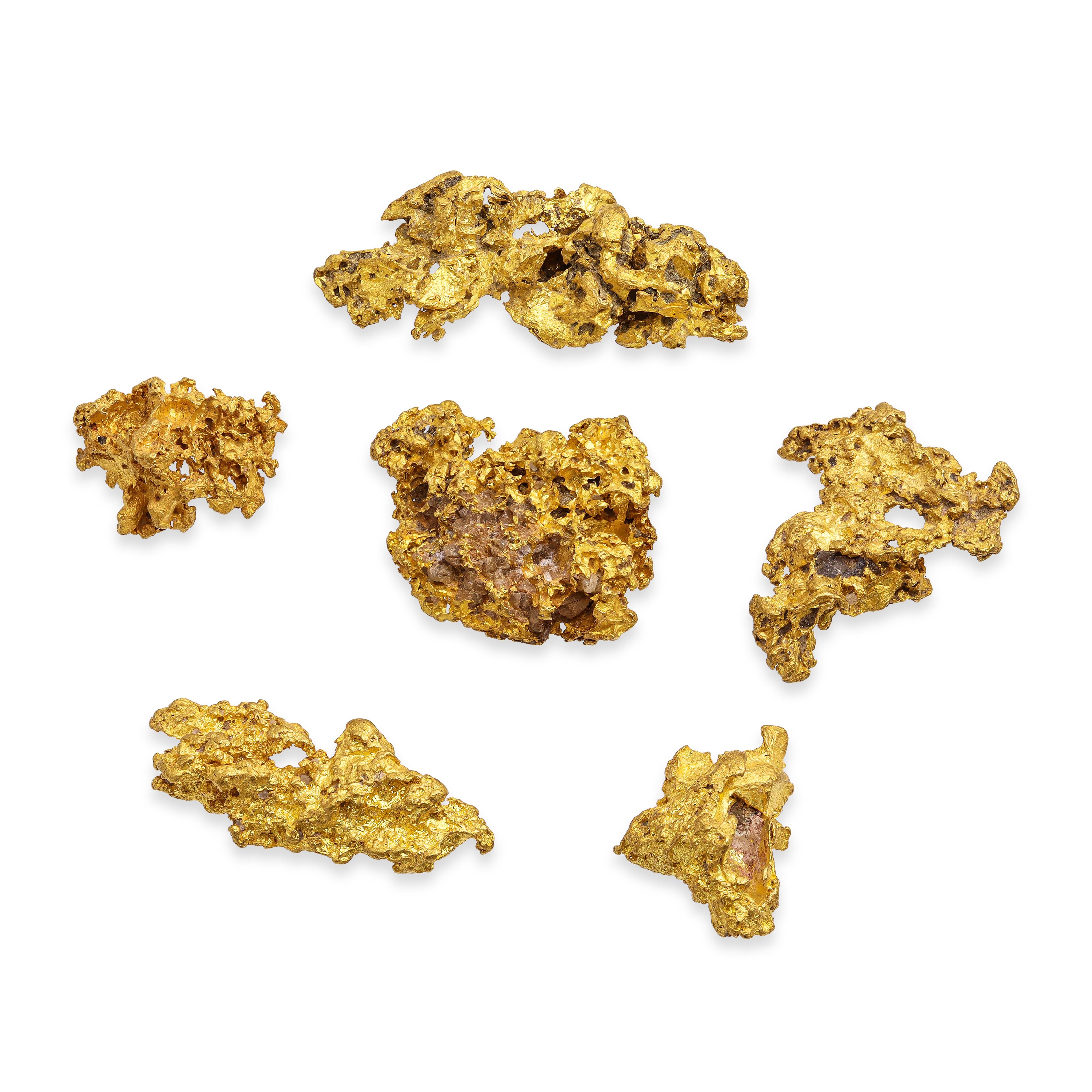 Natural 31.8g Australian Crystallized High Karat Gold Nugget Collection
