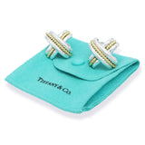 Tiffany & Co. Signature X Sterling Silver & 18k Yellow Gold Earrings