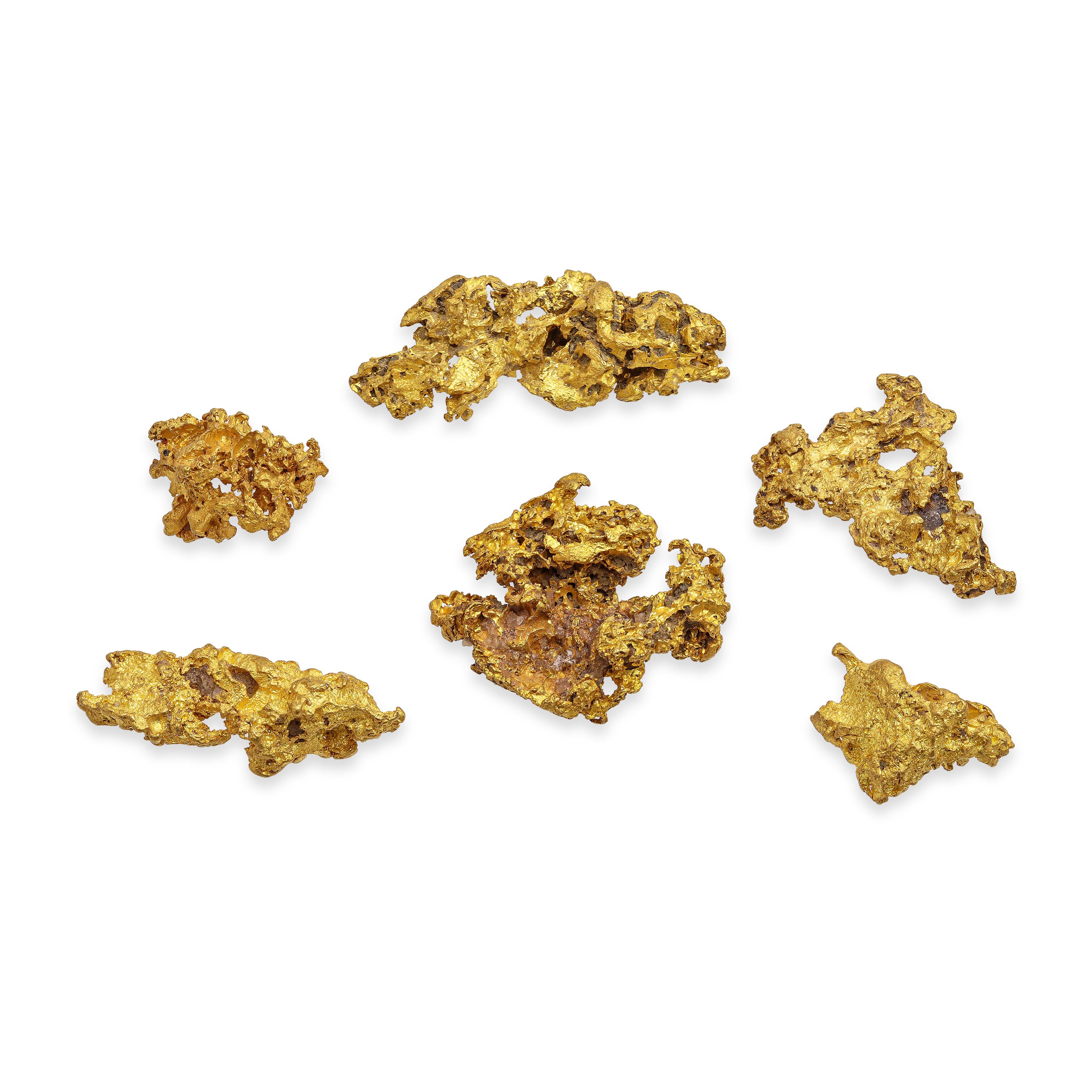 Natural 31.8g Australian Crystallized High Karat Gold Nugget Collection