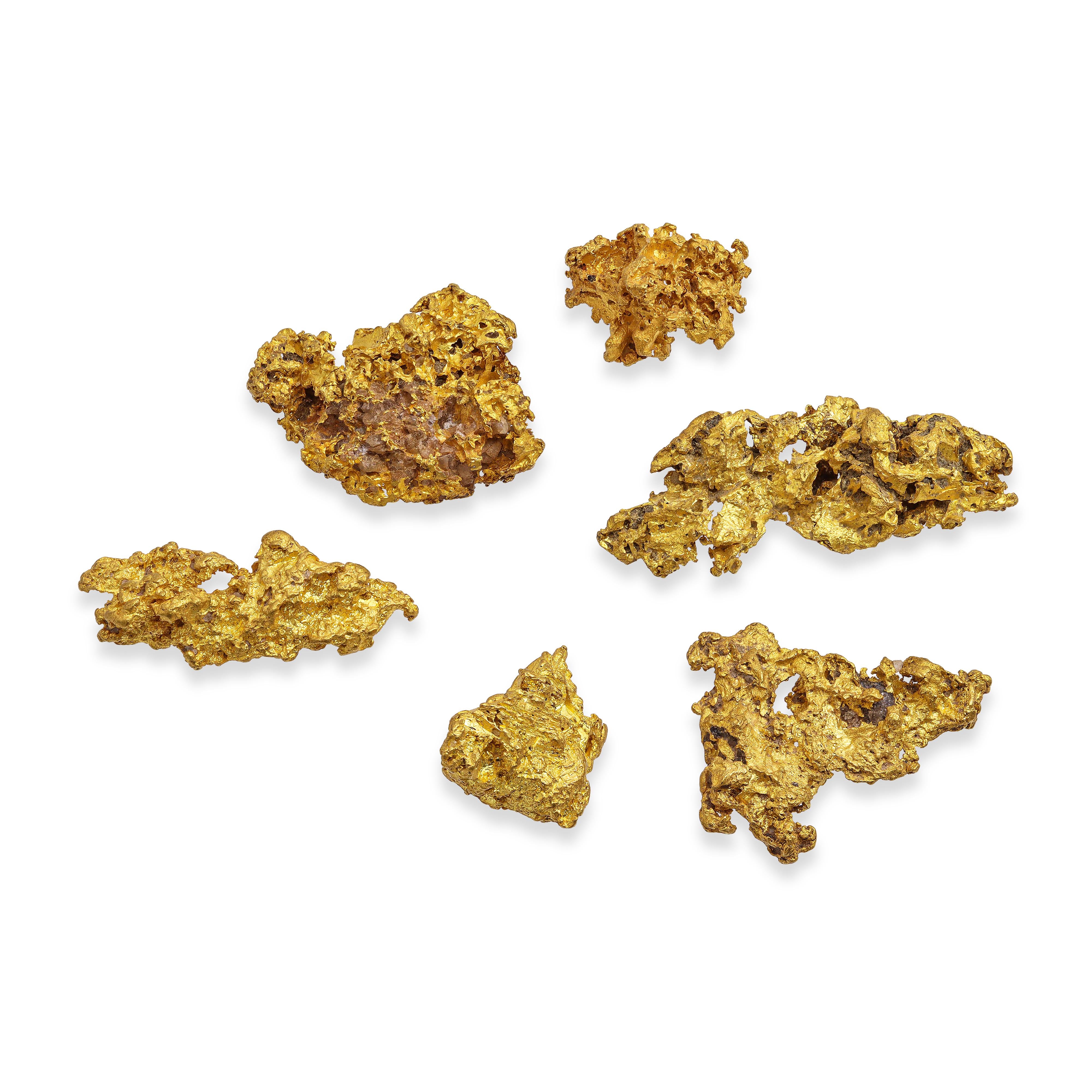 Natural 31.8g Australian Crystallized High Karat Gold Nugget Collection