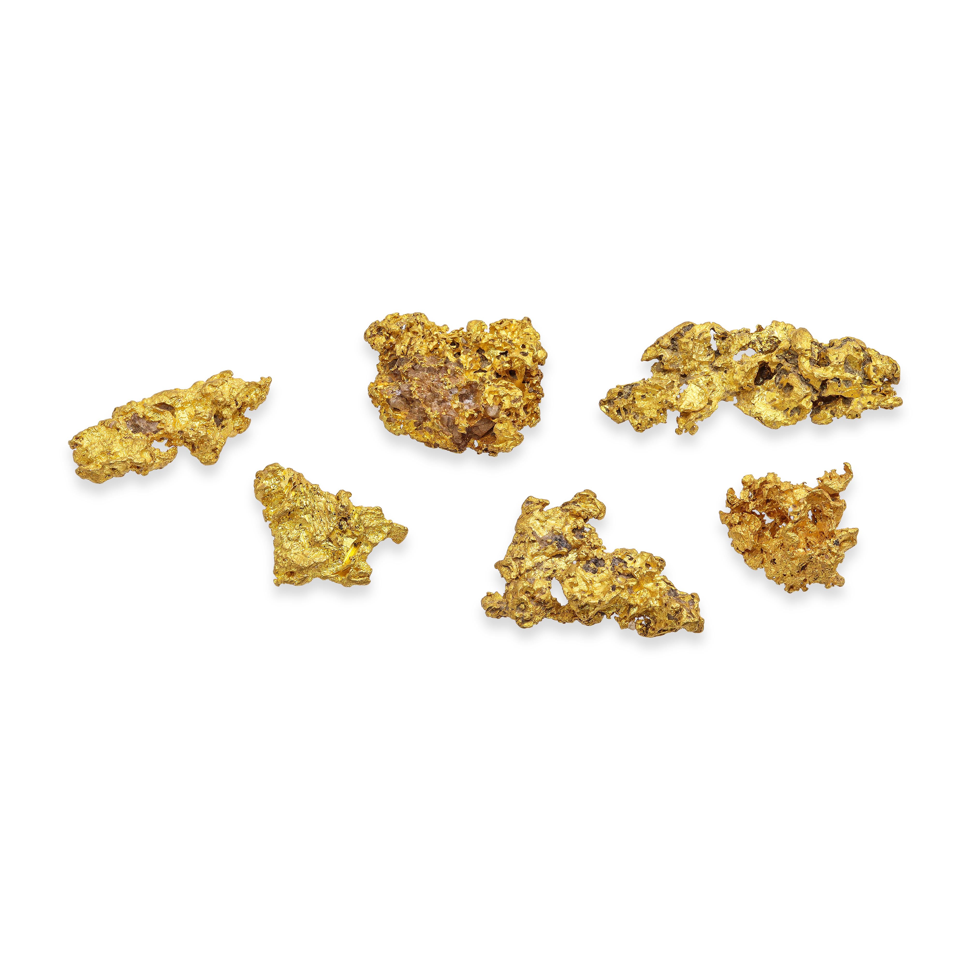 Natural 31.8g Australian Crystallized High Karat Gold Nugget Collection